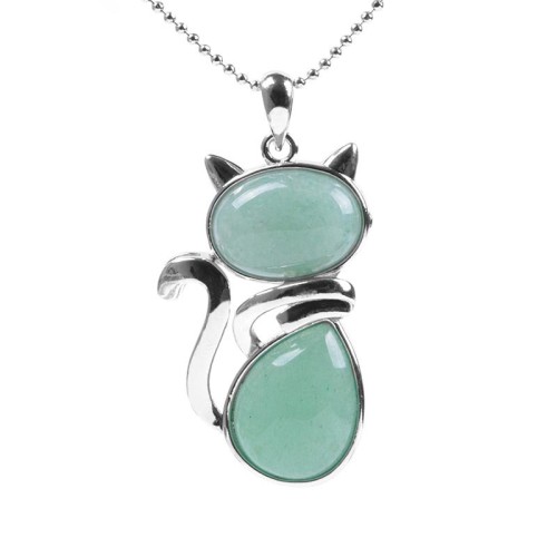 Cat Pattern Crystal Protection Necklace Pendant Cat Pattern Crystal Protection Necklace Pendant