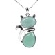 Cat Pattern Crystal Protection Necklace Pendant Cat Pattern Crystal Protection Necklace Pendant