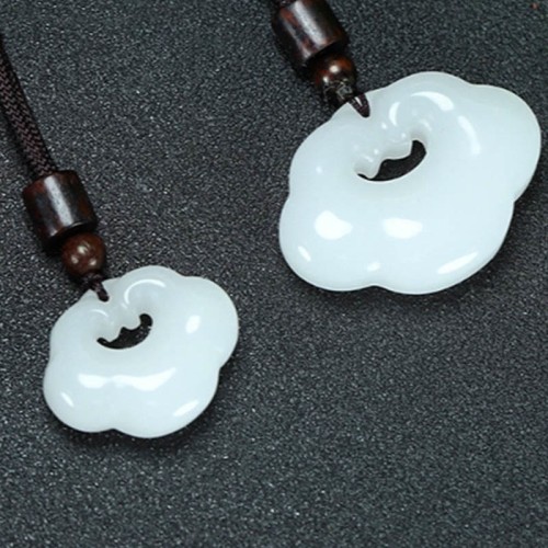 Tianshan Jade Golden Silk Abundance Necklace Pendant