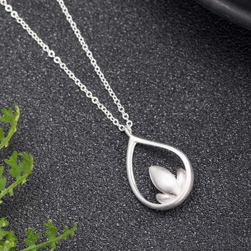 Sterling Silver Lotus Flower Enlightenment Necklace Sterling Silver Lotus Flower Enlightenment Necklace