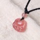 Strawberry Quartz Cat Paw Healing Necklace Strawberry Quartz Cat Paw Healing Necklace