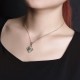 925 Sterling Silver Hetian Cyan Jade Rhombus Luck Necklace 925 Sterling Silver Hetian Cyan Jade Rhombus Luck Necklace