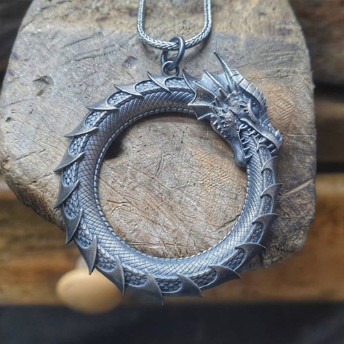 Pure Tin Dragon Snake Protection Pendant Pure Tin Dragon Snake Protection Pendant