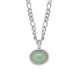 Oval Turquoise Strength Titanium Steel Pendant