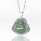 925 Silver Laughing Buddha Jade Luck Necklace 925 Silver Laughing Buddha Jade Luck Necklace