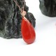 925 Silver Waterdrop Red Agate Confidence Necklace 925 Silver Waterdrop Red Agate Confidence Necklace