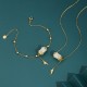 925 Silver Hetian White Jade Bamboo Leaf Necklace 925 Silver Hetian White Jade Bamboo Leaf Necklace