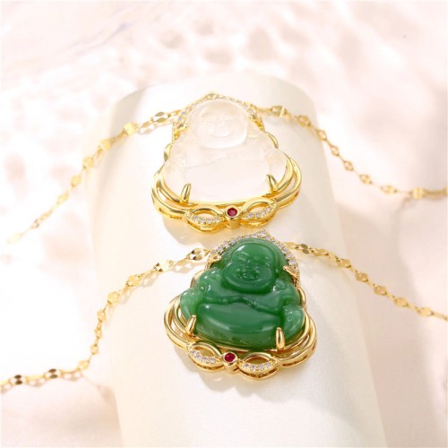Natural Laughing Buddha Peace Necklace Natural Laughing Buddha Peace Necklace
