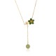 Hetian Cyan Jade Plum Flower Luck Necklace Pendant