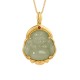 Sterling Silver Laughing Buddha Jade Luck Necklace