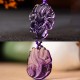 Amethyst Citrine Nine-Tailed Fox Luck Necklace Pendant Amethyst Citrine Nine-Tailed Fox Luck Necklace Pendant