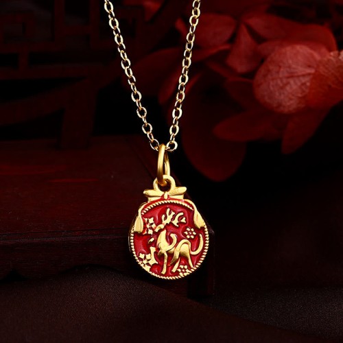 Vintage Sika Deer Copper Healing Necklace Vintage Sika Deer Copper Healing Necklace