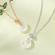 925 Silver Ginkgo Leaf Chalcedony Fu Character Necklace 925 Silver Ginkgo Leaf Chalcedony Fu Character Necklace