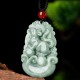 Natural Green Jade Chinese Zodiac Luck Necklace Natural Green Jade Chinese Zodiac Luck Necklace