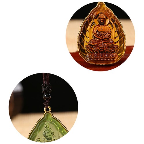 Tibetan Buddha Liuli Crystal Serenity Necklace Pendant Tibetan Buddha Liuli Crystal Serenity Necklace Pendant
