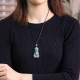 Jade Meditation Buddha Amulet Serenity Necklace