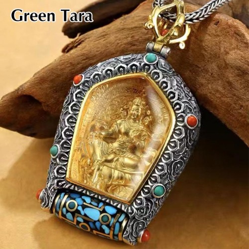 Tibetan Zodiac Buddha Prosperity Dzi Bead Necklace Pendant Tibetan Zodiac Buddha Prosperity Dzi Bead Necklace Pendant