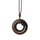 Zen Circle Ebony Wood Calm Necklace Pendant Zen Circle Ebony Wood Calm Necklace Pendant
