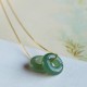 Round Jade Peace Buckle Luck Necklace Pendant Round Jade Peace Buckle Luck Necklace Pendant