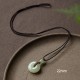 Round Jade Peace Buckle Luck Necklace Round Jade Peace Buckle Luck Necklace