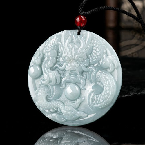 Flash Sale - Chinese Zodiac Dragon Jade Success Amulet Pendant