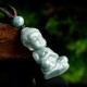Jade Meditation Buddha Amulet Serenity Necklace
