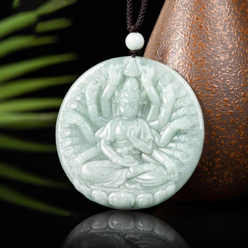 Thousand-Hand Kwan Yin Jade Blessing Necklace Thousand-Hand Kwan Yin Jade Blessing Necklace