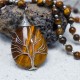 Natural Tiger Eye Strength Beaded Pendant Necklace Natural Tiger Eye Strength Beaded Pendant Necklace