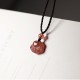 Strawberry Quartz Cat Paw Healing Necklace Strawberry Quartz Cat Paw Healing Necklace