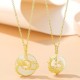 Dragon Jade Golden Dragon Peace Necklace Pendant Dragon Jade Golden Dragon Peace Necklace Pendant