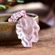 Pink Crystal Nine Tailed Fox Necklace