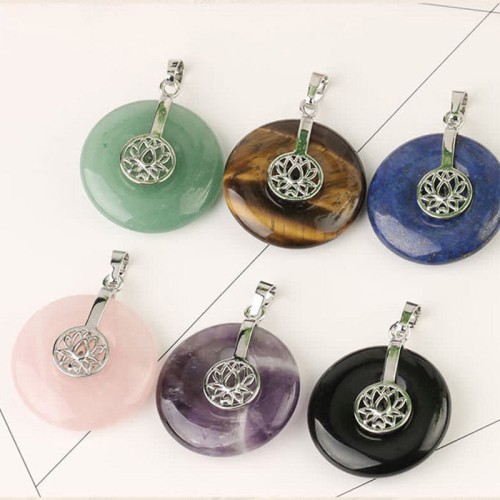 Amethyst Pink Crystal Lotus Healing Necklace Amethyst Pink Crystal Lotus Healing Necklace