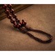 Chinese Zodiac Buddha Red Sandalwood Lotus Necklace