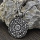 Six True Words Peace Flower Pattern Necklace