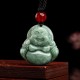 Green Jade Laughing Buddha Luck Necklace Pendant Green Jade Laughing Buddha Luck Necklace Pendant