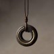 Zen Circle Ebony Wood Calm Necklace Pendant Zen Circle Ebony Wood Calm Necklace Pendant