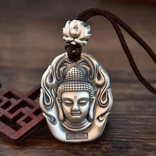 Chinese Zodiac Buddha Om Mani Padme Hum Lotus Necklace Chinese Zodiac Buddha Om Mani Padme Hum Lotus Necklace