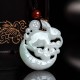 Year of the Rabbit White Jade Crescent Moon Necklace Year of the Rabbit White Jade Crescent Moon Necklace
