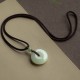 Round Jade Peace Buckle Luck Necklace Round Jade Peace Buckle Luck Necklace