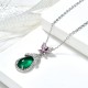925 Silver Green Chalcedony Butterfly Courage Necklace 925 Silver Green Chalcedony Butterfly Courage Necklace