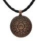 Six True Words Peace Flower Pattern Necklace