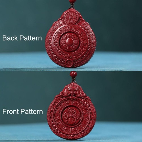 Cinnabar Bagua Amulet Evil Spirits Protection Necklace Cinnabar Bagua Amulet Evil Spirits Protection Necklace
