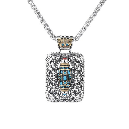 Nine-Eye Dzi Bead Rotatable Healing Necklace