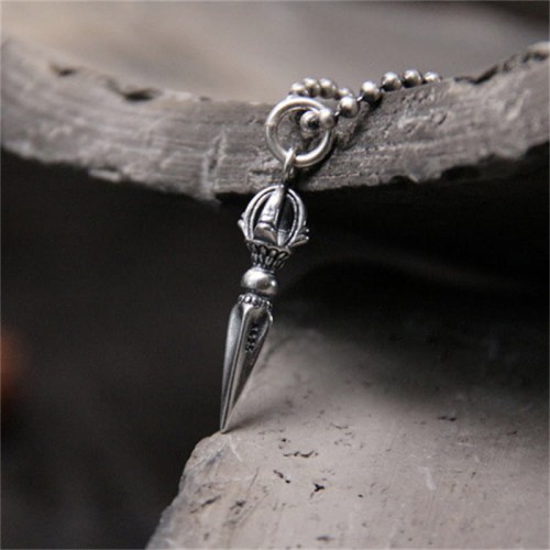 925 Silver Dorje Vajra Spiritual Strength Necklace 925 Silver Dorje Vajra Spiritual Strength Necklace