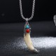 Titanium Steel Imitation Wolf Tooth Balance Necklace Titanium Steel Imitation Wolf Tooth Balance Necklace
