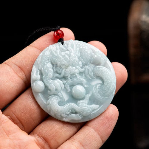 Flash Sale - Chinese Zodiac Dragon Jade Success Amulet Pendant