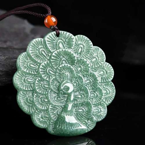 Jade Peacock Luck Prosperity Necklace Pendant Jade Peacock Luck Prosperity Necklace Pendant