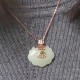 Sterling Silver White Jade Blessing Necklace Pendant Sterling Silver White Jade Blessing Necklace Pendant