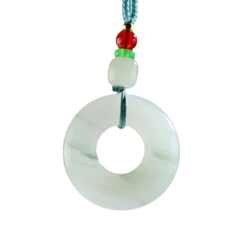 Natural Jade Peace Buckle Prosperity Necklace