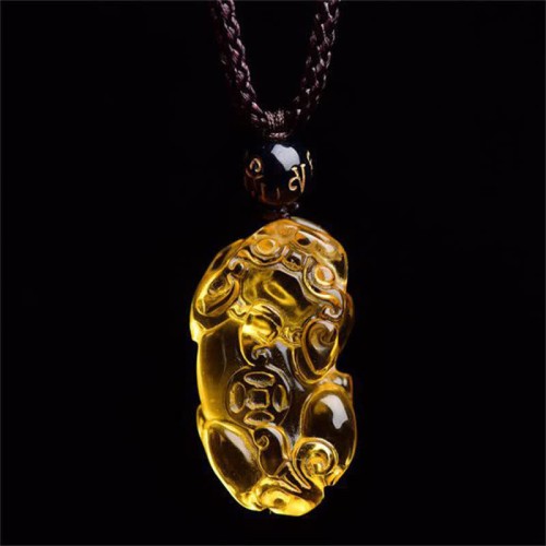 FengShui Citrine PiXiu Wealth Necklace